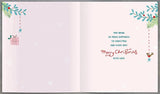 Elegant Nanny Christmas greeting card with foiled holiday design and love message, by UK Greetings.