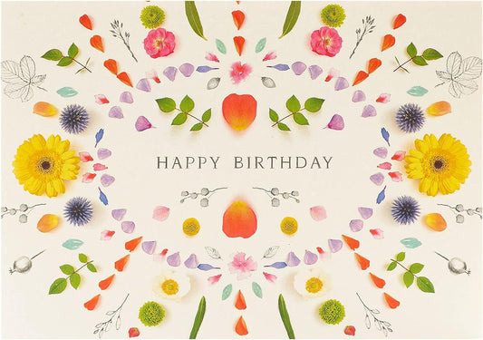 Colorful Nature Mandela design greeting card by UK Greetings featuring intricate patterns, perfect for birthday celebrations.