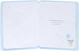 Cute baby boy greeting card with letter design by UK Greetings, featuring adorable illustrations on a cheerful background.