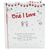 Valentine's Day greeting card featuring romantic design from UK Greetings with "One I Love" message.