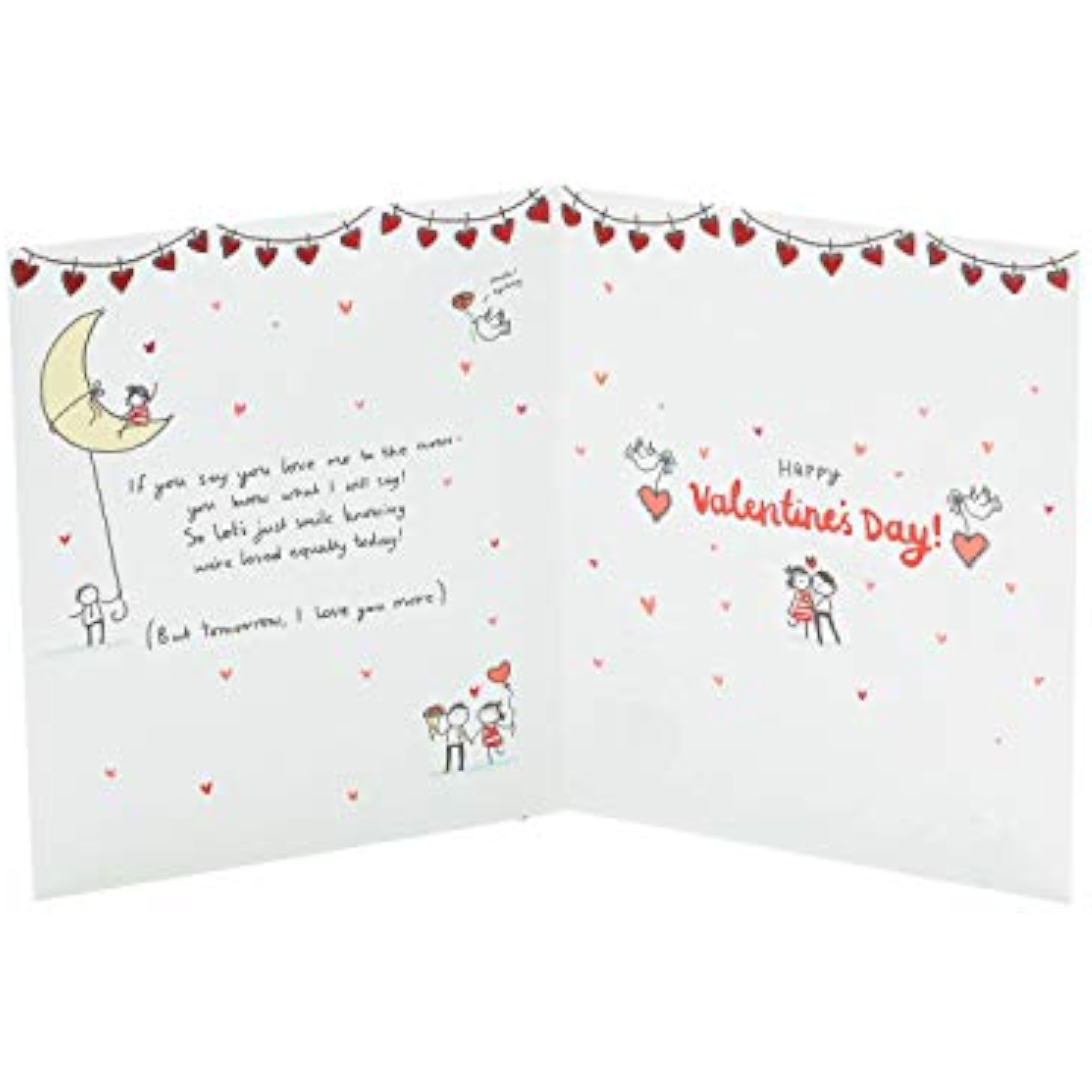Valentine's Day greeting card from UK Greetings with romantic "One I Love" message and colorful heart design.