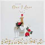 Modern Valentine’s Day greeting card for him or her with envelope, featuring a heartfelt design by UK Greetings.