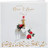 Modern Valentine's Day greeting card for him or her with envelope, featuring a stylish design by UK Greetings.