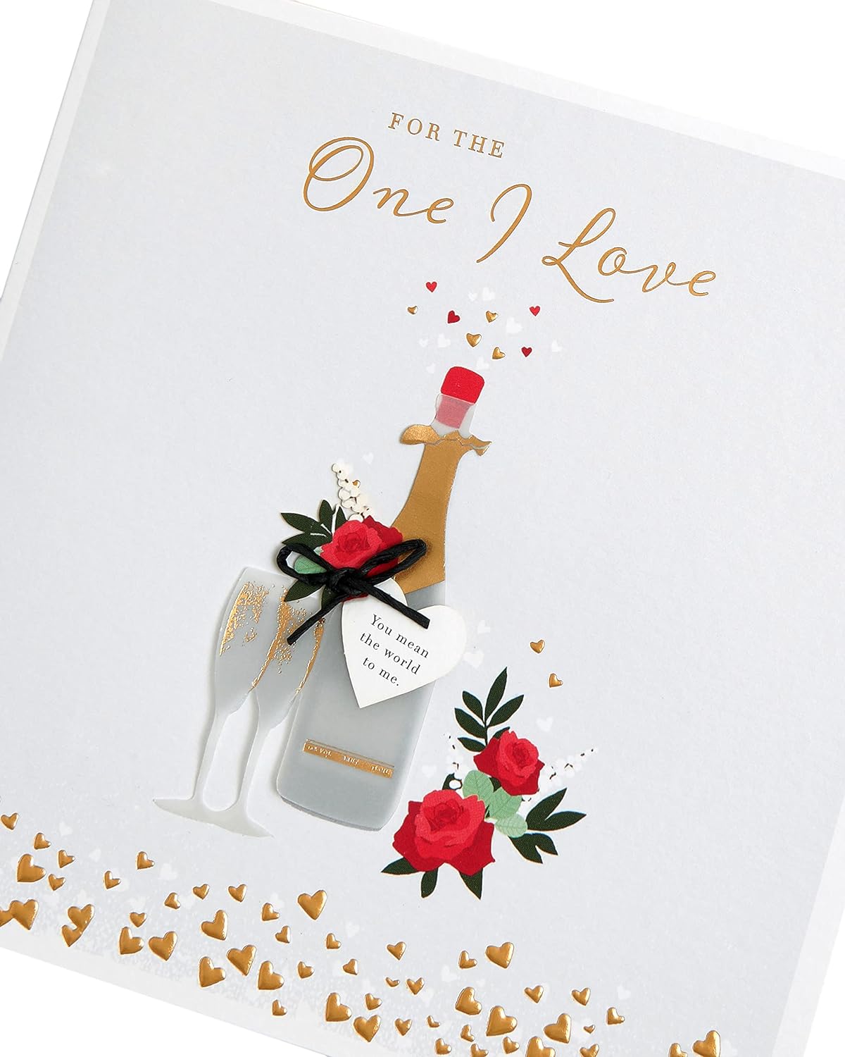 Modern Valentine’s Day greeting card for him or her with envelope, featuring a stylish design from UK Greetings.