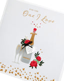 Modern Valentine’s Day greeting card for him or her with envelope, featuring a stylish design from UK Greetings.