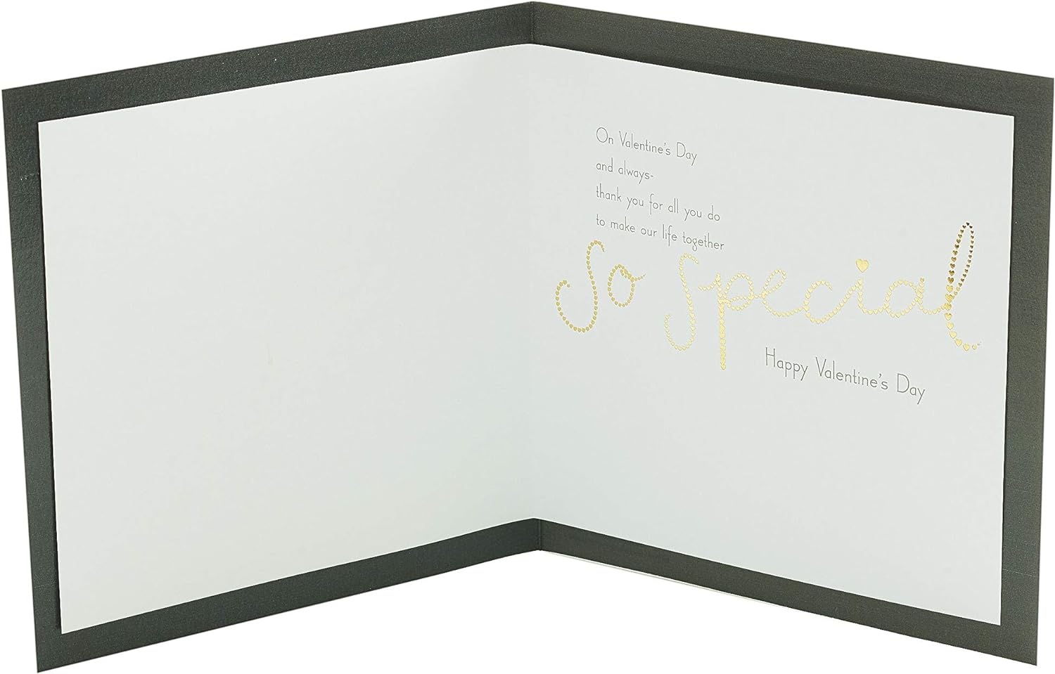 Dark and gold design partner Valentine's Day greeting card for him or her with envelope, by UK Greetings.