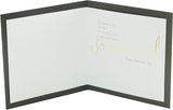 Dark and gold design partner Valentine's Day greeting card for him or her with envelope, by UK Greetings.