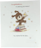 Passing Exams Congratulations Card by UK Greetings, featuring cheerful design and congratulatory message for exam success.