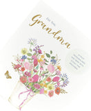 Personalized Grandma milestone birthday greeting card from UK Greetings with colorful floral design and heartfelt message.