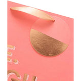 Large playful "Live Laugh Love" funny gift bag from UK Greetings, featuring vibrant colors and cheerful design.
