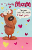 Pop-up design lovely Mam Mother's Day greeting card by UK Greetings featuring colorful floral and heart illustrations.