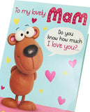 Pop-up design Lovely Mam Mother's Day greeting card by UK Greetings, featuring colorful floral and heart details.