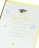 UK Greetings proud grandson graduation congratulations greeting card with celebratory design and heartfelt message.
