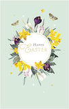 UK Greetings RHS Happy Easter floral greeting card with colorful Easter flowers and festive design.
