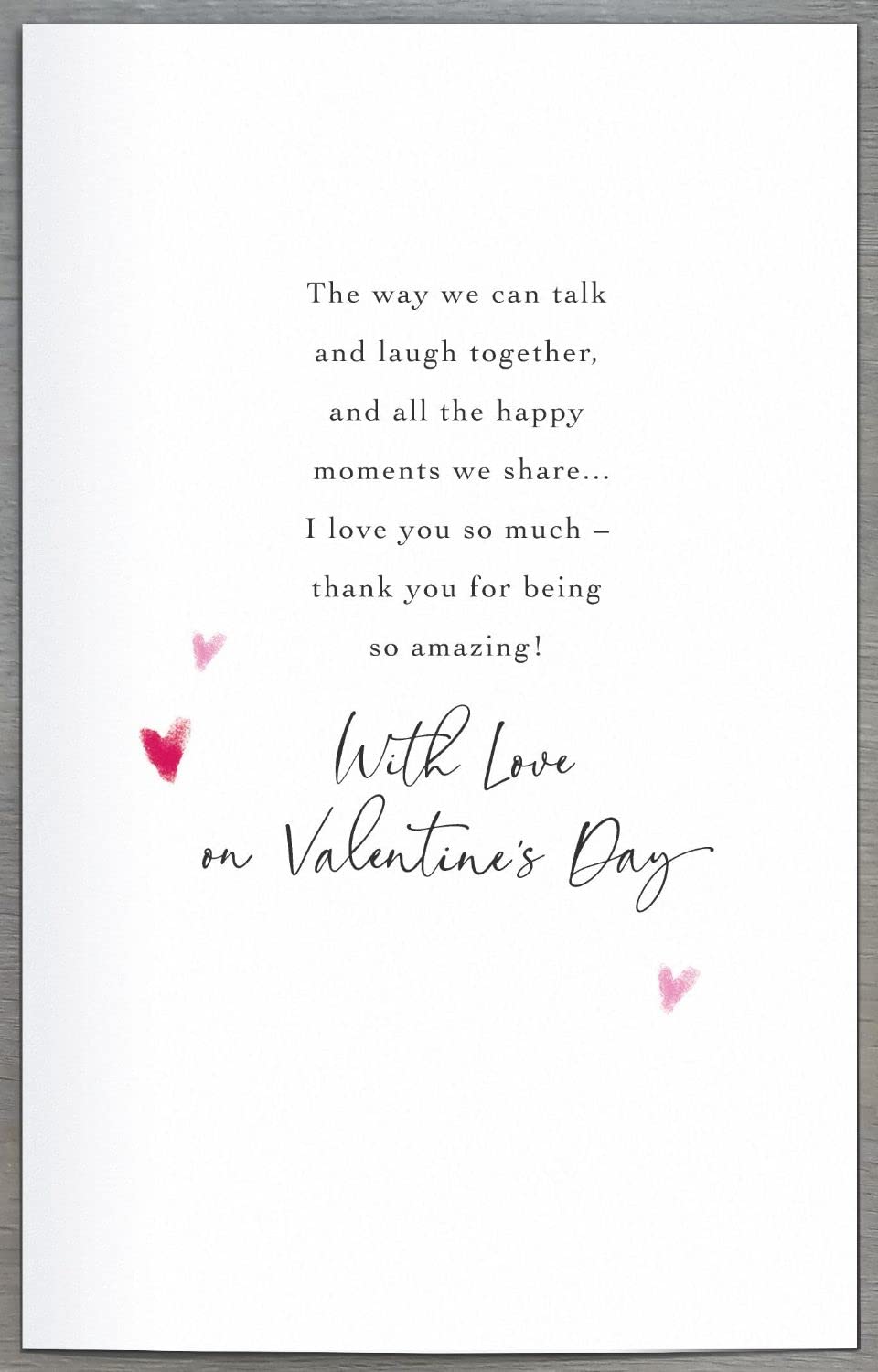 Riverside couple walking greeting card for partner by UK Greetings, featuring romantic illustration for Valentine's Day.
