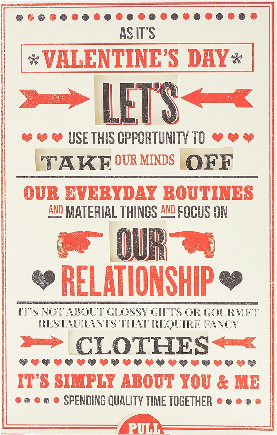 Romantic Cheeky Valentine's Day greeting card from UK Greetings featuring playful love-themed design and bold lettering.