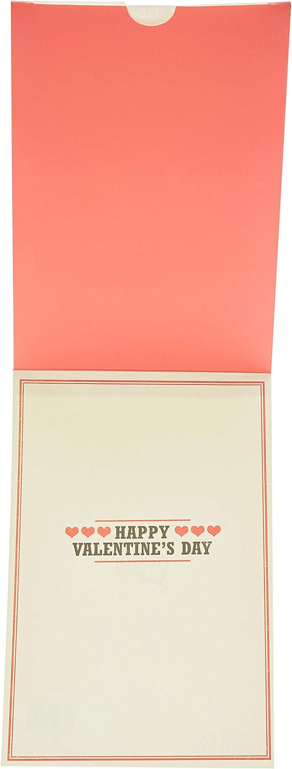 Romantic Cheeky Valentine's Day greeting card by UK Greetings featuring playful heart designs and romantic message inside.