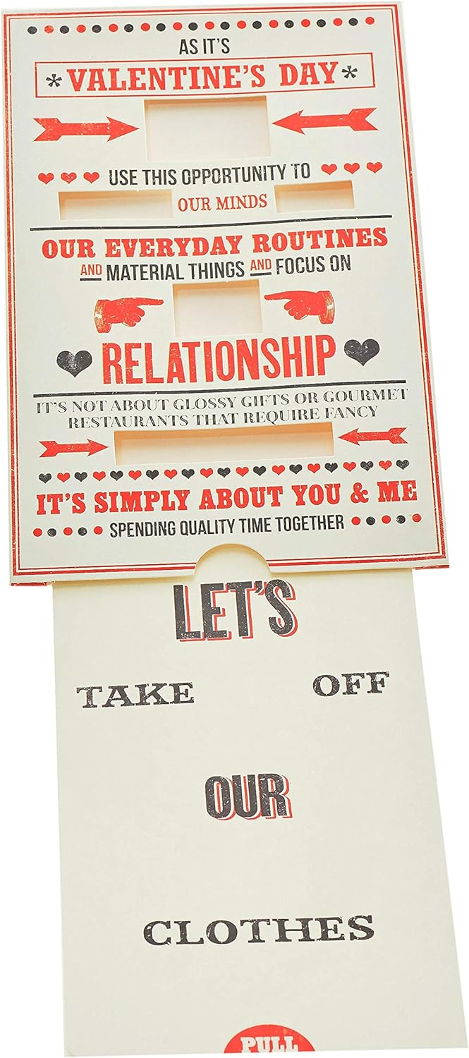 Romantic Cheeky Valentine's Day greeting card by UK Greetings featuring playful heart and love-themed design.