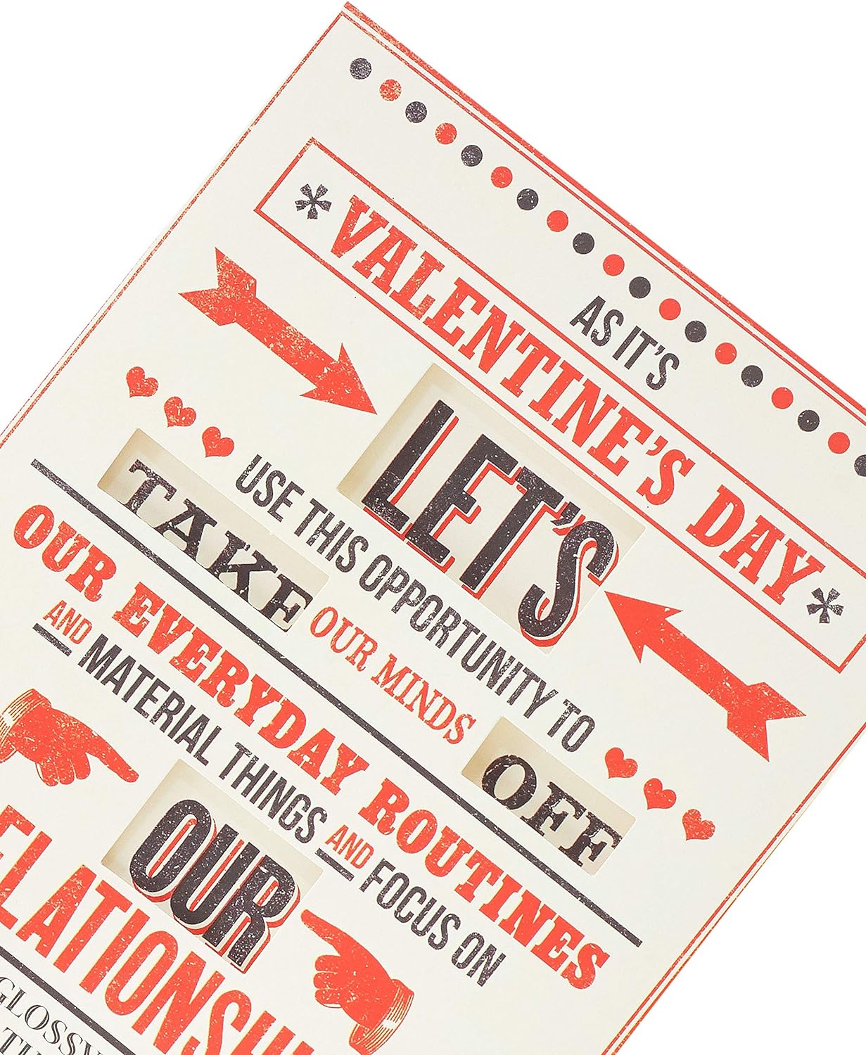 Romantic Cheeky Valentine's Day greeting card from UK Greetings with playful love message and colorful design.