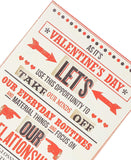 Romantic Cheeky Valentine's Day greeting card from UK Greetings with playful love message and colorful design.