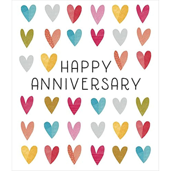 Romantic Heart Anniversary Greeting Card by UK Greetings featuring a heartfelt love design and elegant message.