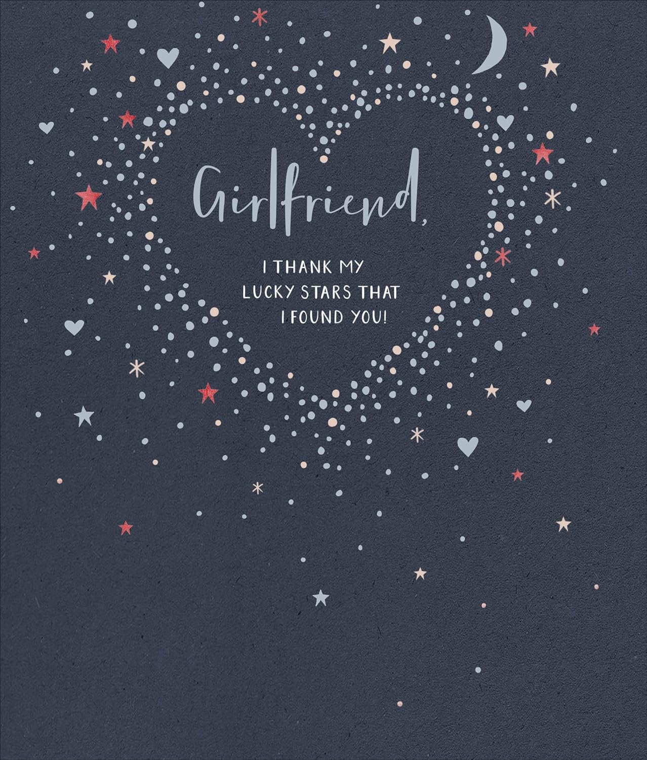 Romantic Valentine's Day greeting card for girlfriend with heartfelt message, featuring floral and love-themed design by UK Greetings.