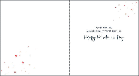 Romantic Valentine's Day greeting card for girlfriend featuring heartfelt design from UK Greetings, with love-themed illustrations.
