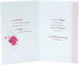 Red rose romance greeting card for wife celebrating Ruby Anniversary, featuring elegant design by UK Greetings.