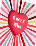 Secret Admirer Guess Who? Valentine's greeting card by UK Greetings featuring a romantic design and playful mystery theme.