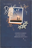 Sentimental birthday greeting card for an amazing brother featuring heartfelt message and colorful design by UK Greetings.