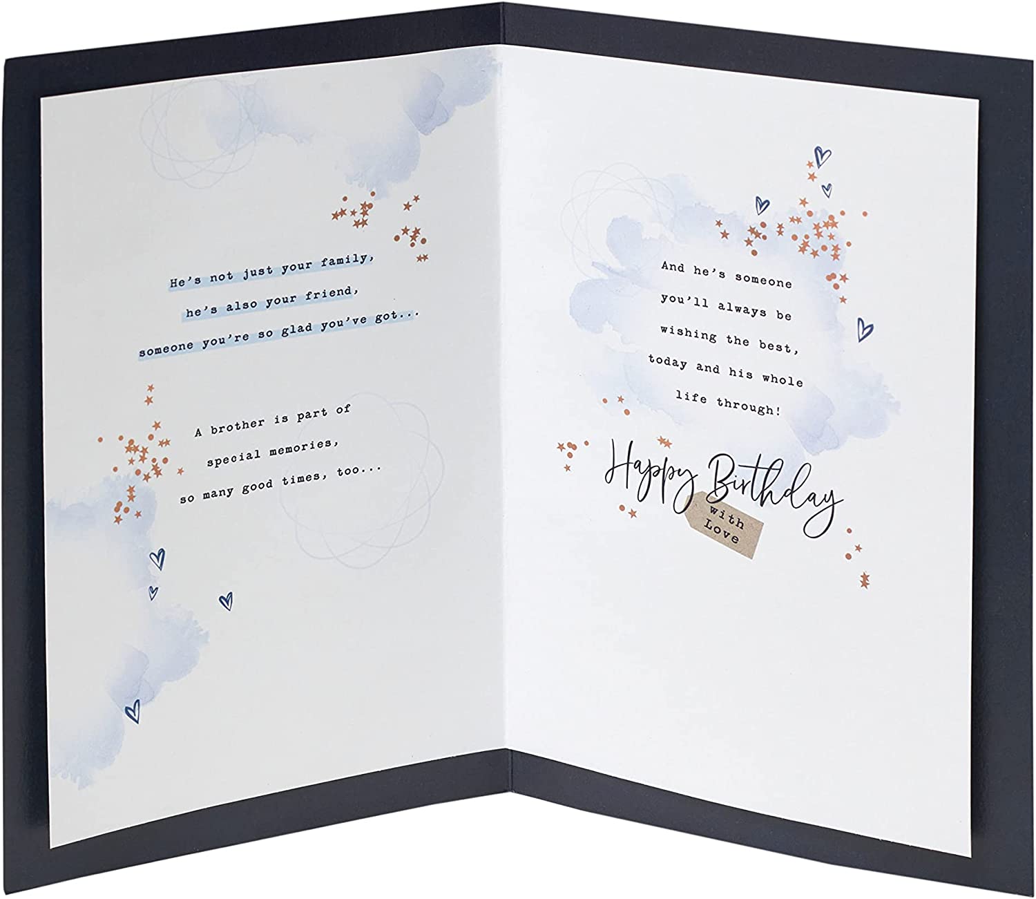 Sentimental birthday greeting card for an amazing brother, UK Greetings, featuring heartfelt message and colorful design.
