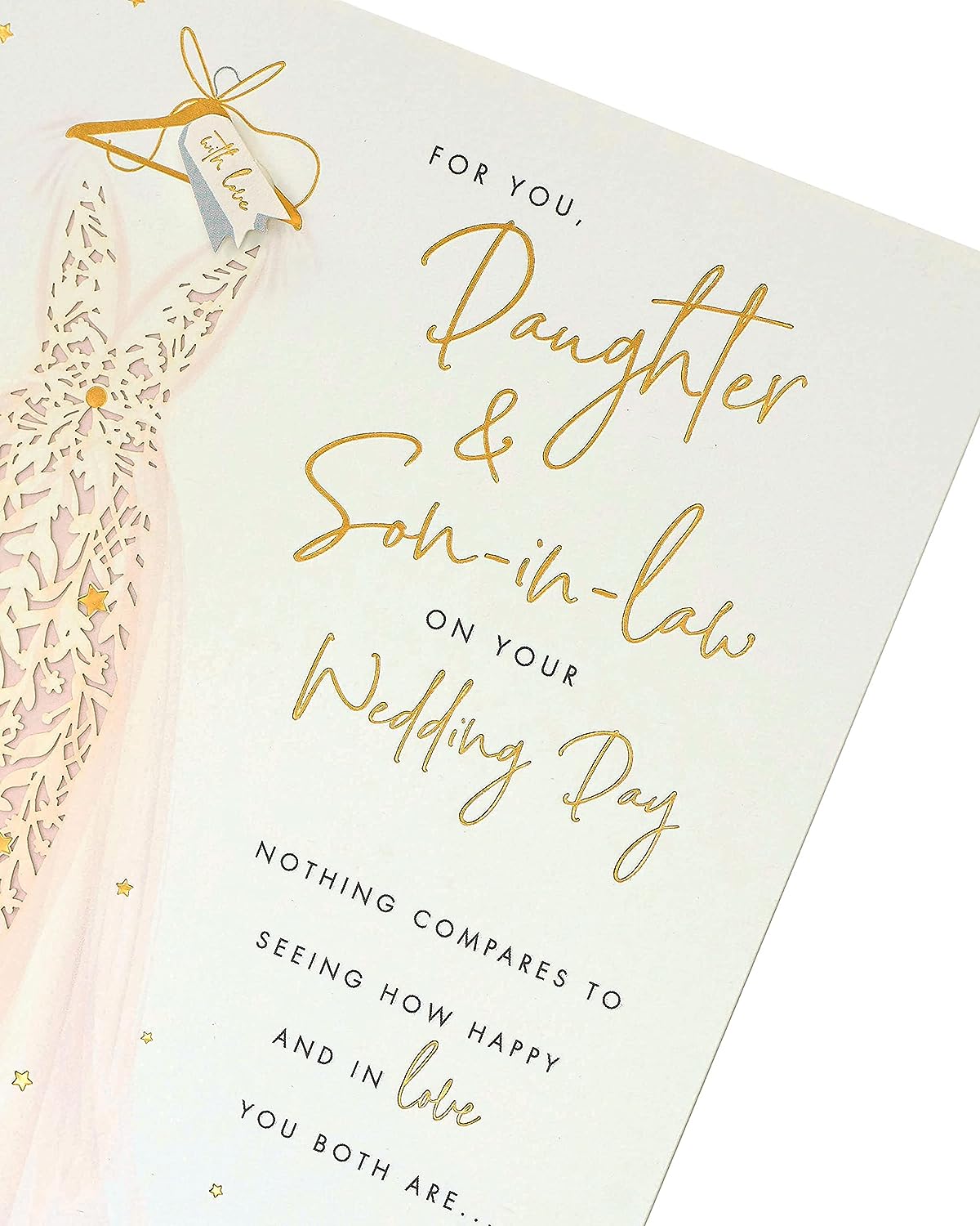 Sentimental Daughter Wedding Card from UK Greetings, featuring heartfelt message and elegant design for special daughter’s wedding.