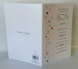 Sentimental Son birthday greeting card with loving verse, featuring colorful floral design and heartfelt message from UK Greetings.