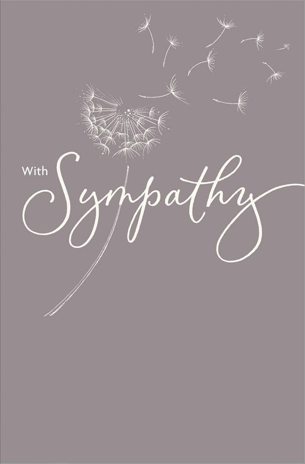 Sincere Sympathy Dandelion greeting card by UK Greetings with a heartfelt floral design and comforting message inside.