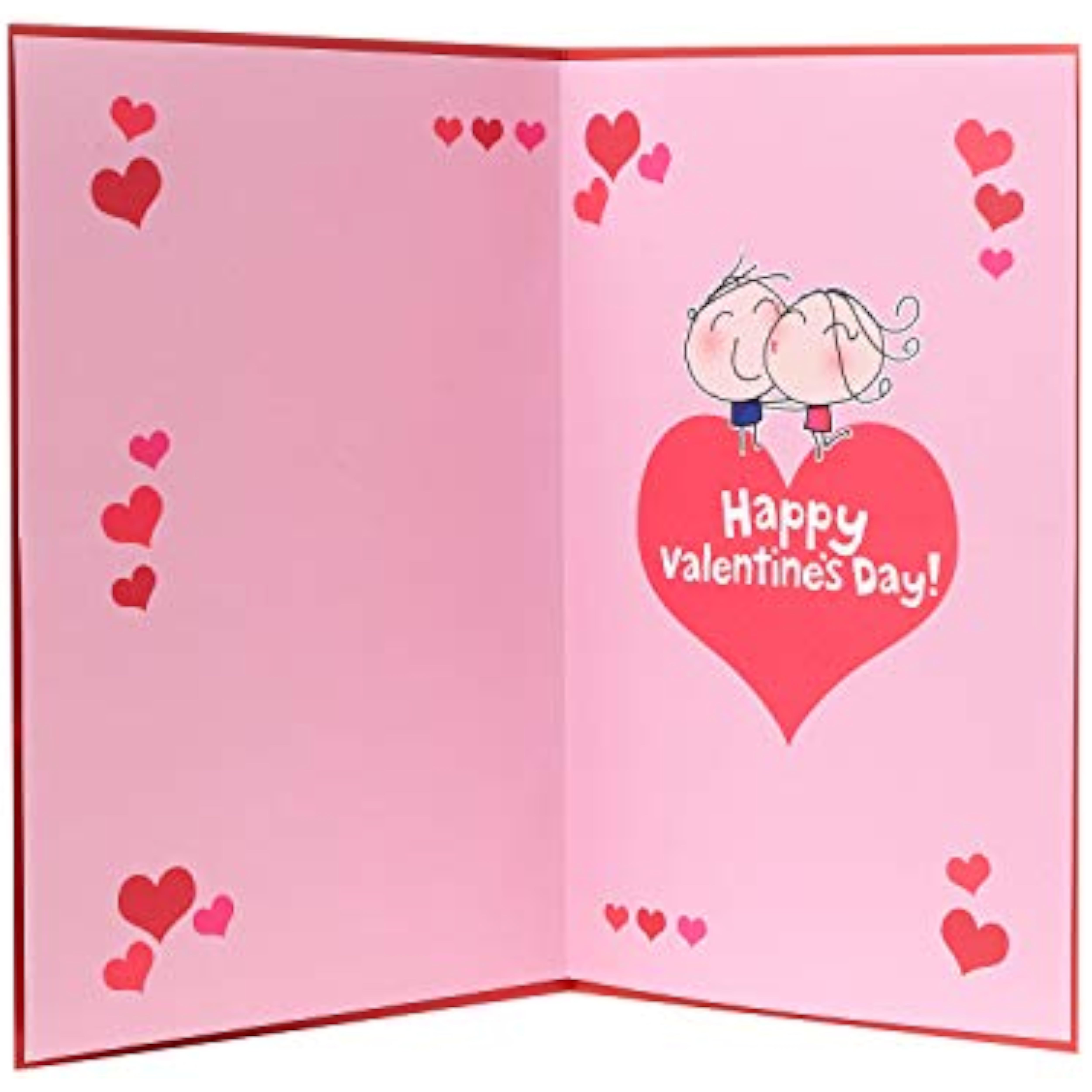 Valentine's Day greeting card for him or her with large text and badge design, includes envelope, by UK Greetings.