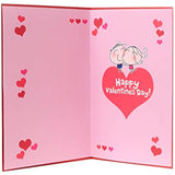 Valentine's Day greeting card for him or her with large text and badge design, includes envelope, by UK Greetings.