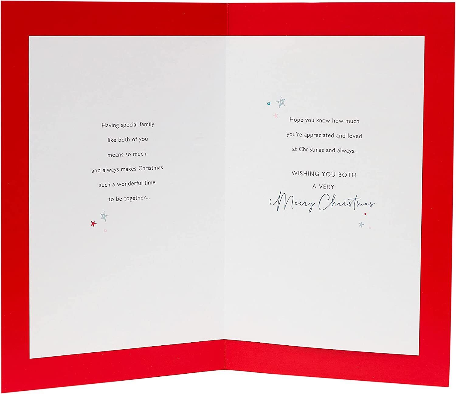 Son and daughter-in-law milestone celebration greeting card from UK Greetings featuring festive designs and heartfelt message.