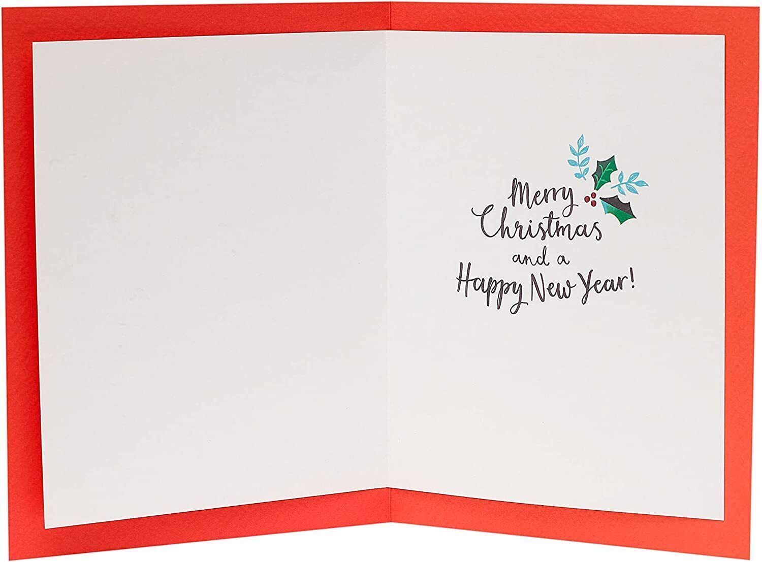 Son and Daughter-in-Law Christmas greeting card with typography design from UK Greetings, featuring festive holiday message and decorative elements.