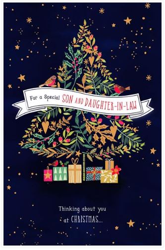 Son & … Multi Caption Christmas Card by UK Greetings featuring festive holiday designs and colorful greetings inside.
