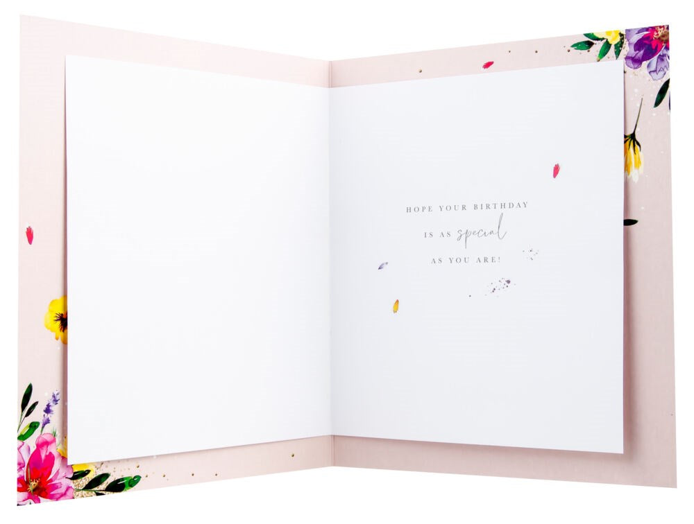 Sparkling Wishes birthday greeting card by UK Greetings with a heartfelt message and festive design for special celebrations.