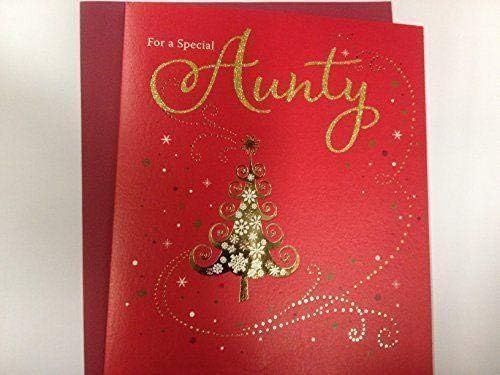 UK Greetings Special Aunty Christmas Card with heartfelt festive wishes and seasonal holiday design.