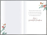 Decorative UK Greetings special daughter Christmas greeting card with heart foil embellishments and festive holiday design.