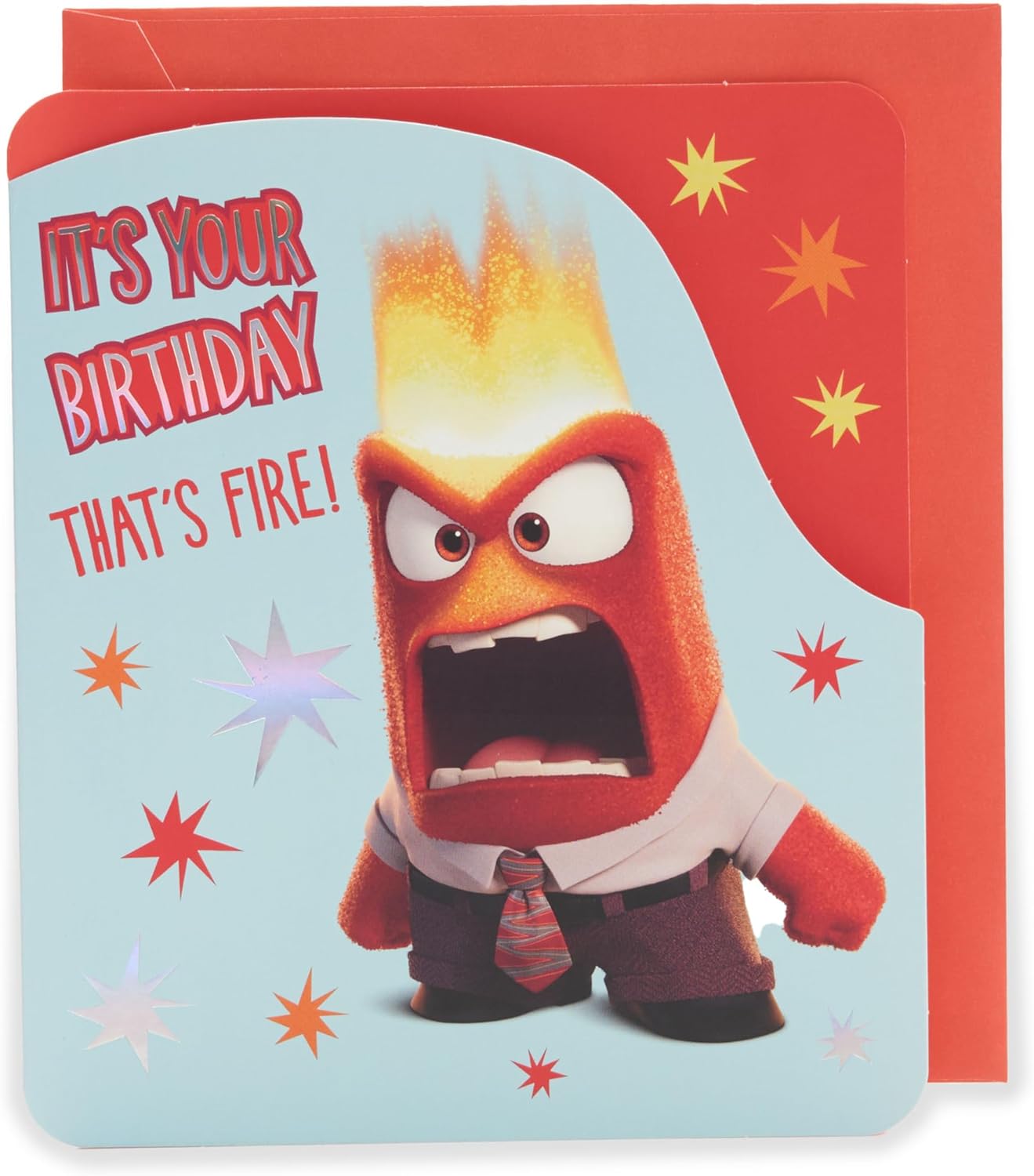 Inside Out themed greeting card by UK Greetings featuring colorful characters from Disney Inside Out.