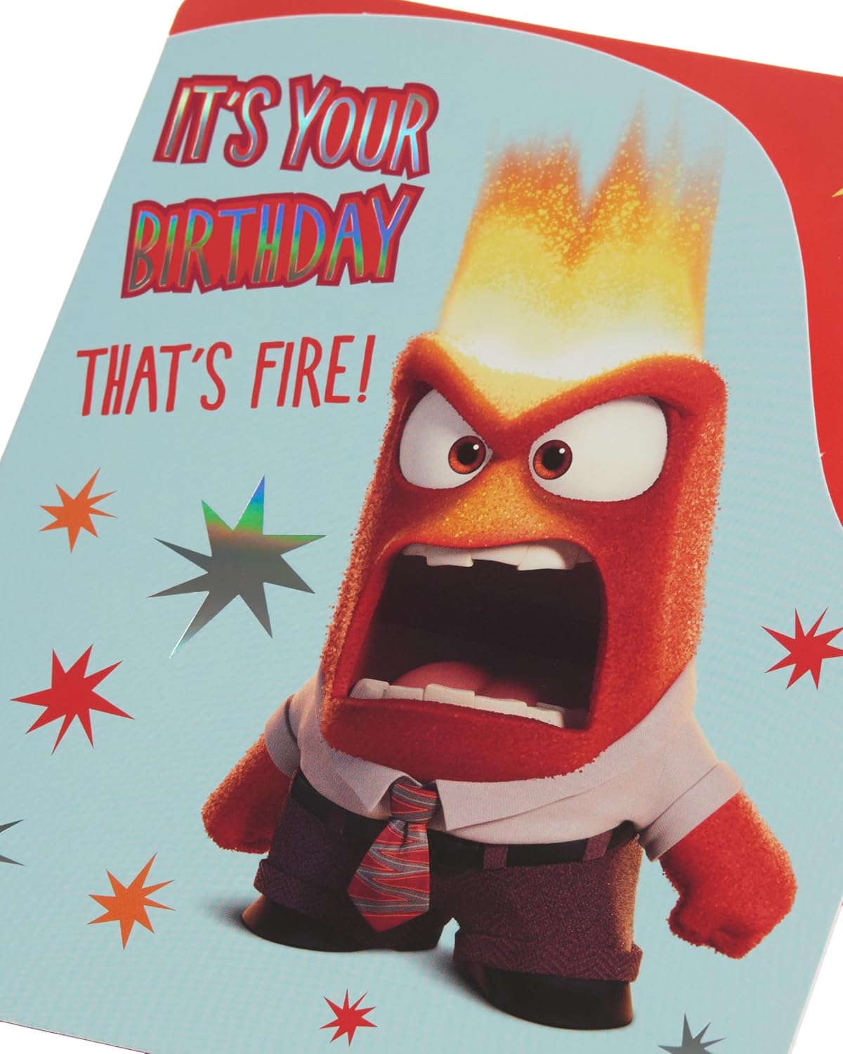 Inside Out themed greeting card featuring colorful characters from Disney, designed by UK Greetings for special occasions.