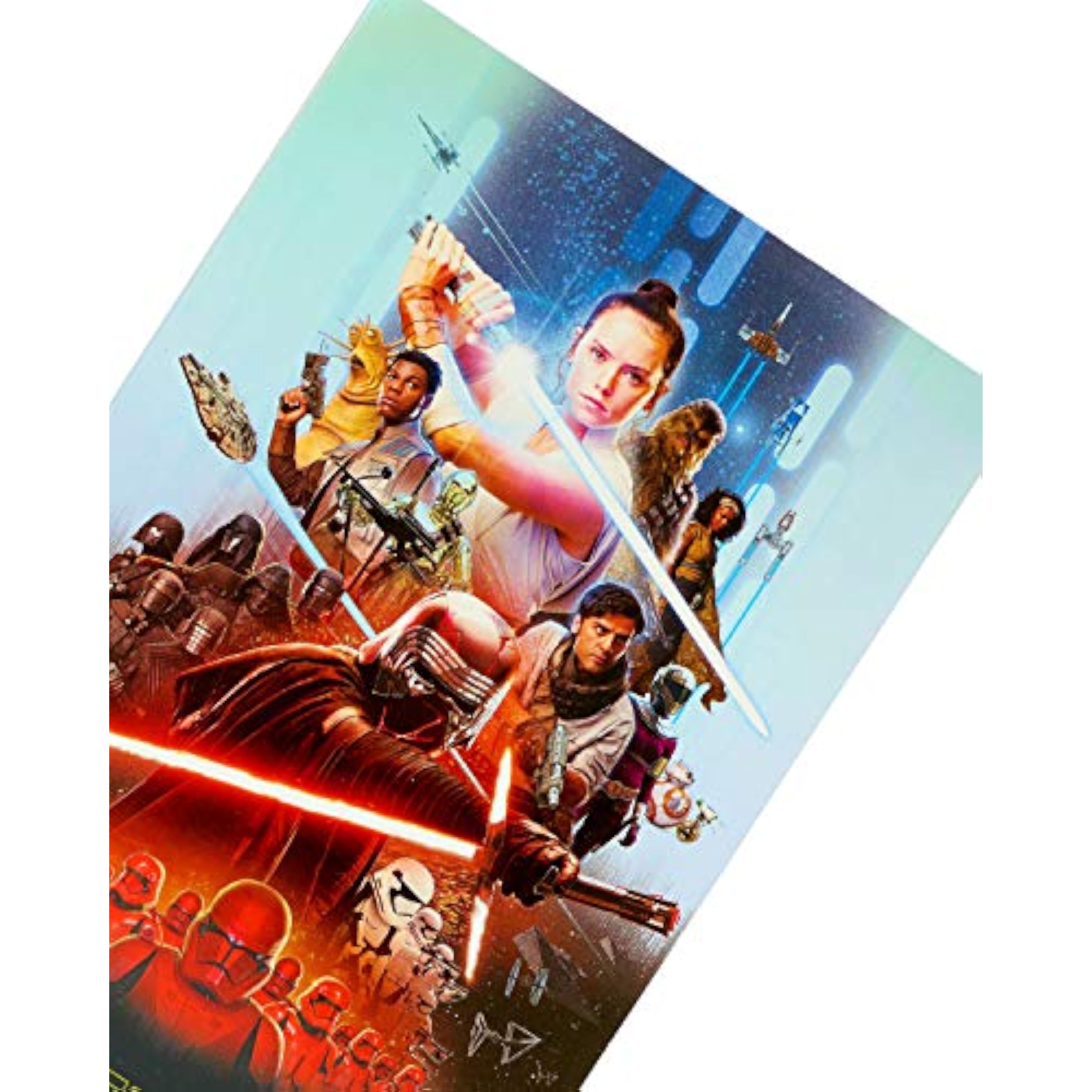 Star Wars-themed greeting card featuring iconic characters and design, perfect for sending special messages to fans.