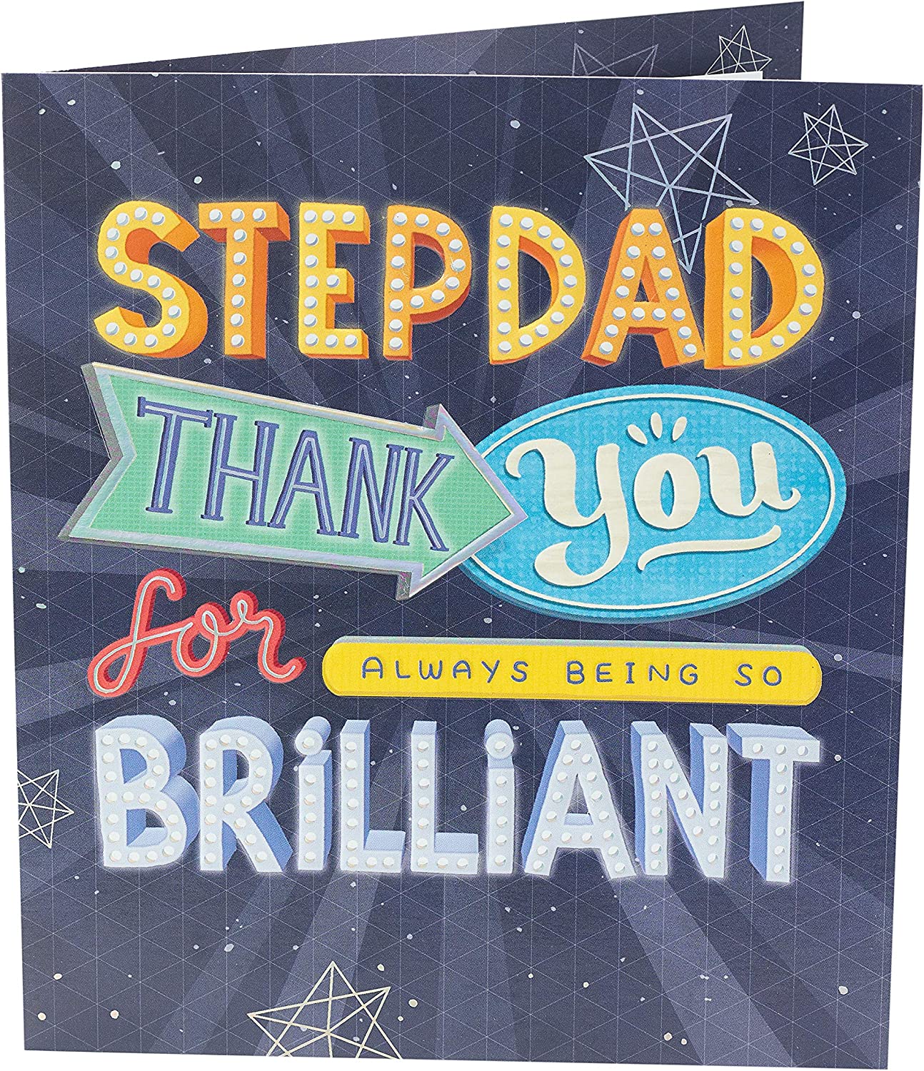 Father's Day greeting card for stepdad from UK Greetings, featuring a heartfelt design perfect for celebrating stepdads.