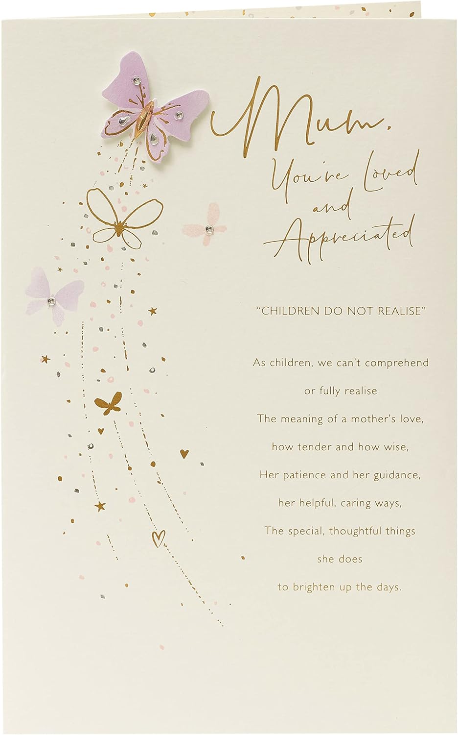 Elegant Mother's Day greeting card with floral design and matching envelope, from UK Greetings, perfect for expressing love and appreciation.