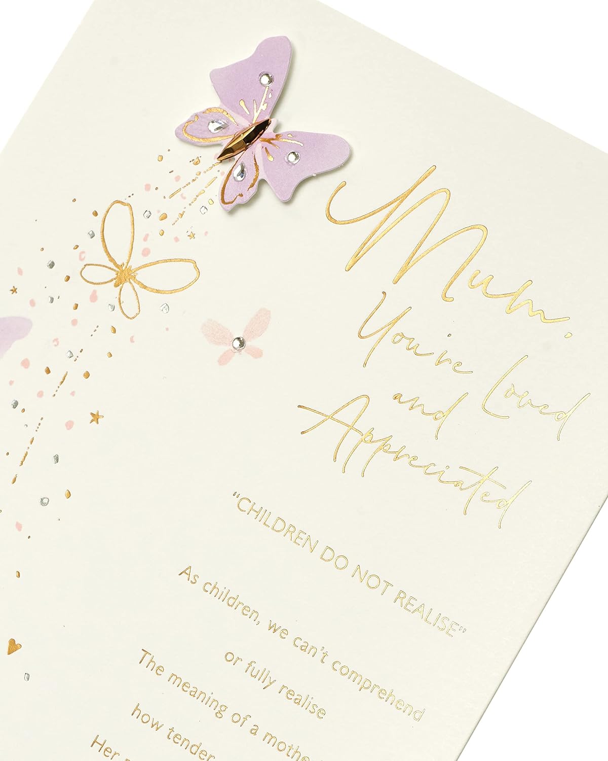 Beautiful Mother's Day greeting card with floral design and matching envelope by UK Greetings.