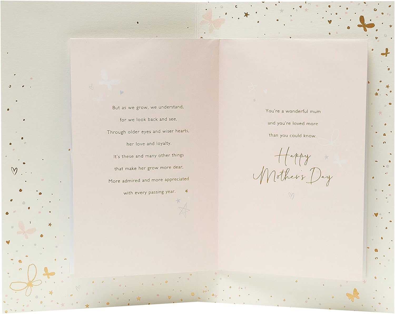 Elegant Mother's Day greeting card with a matching envelope, featuring beautiful floral design from UK Greetings.