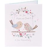 Elegant Mum and Dad anniversary greeting card by UK Greetings featuring heartfelt design for celebrating love and special occasions.